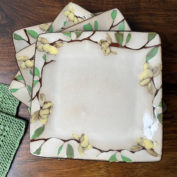 Gourmet Basics by Mikasa Emory 4 Salad / Dessert Plates Stoneware 8.5" - Picture 2 of 10